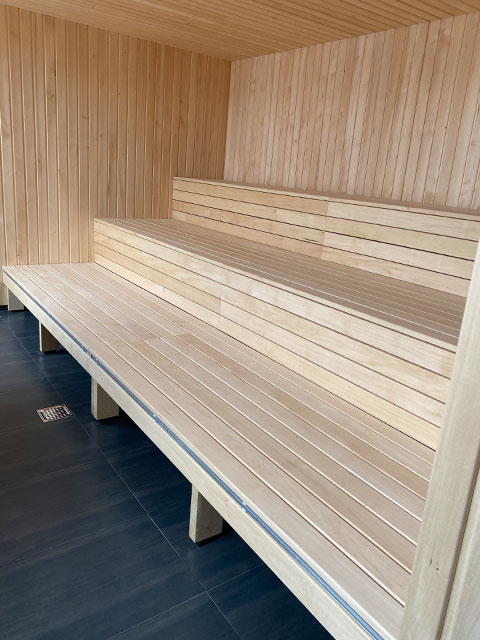 Renovering af sauna på Nymindegab Familie Camping