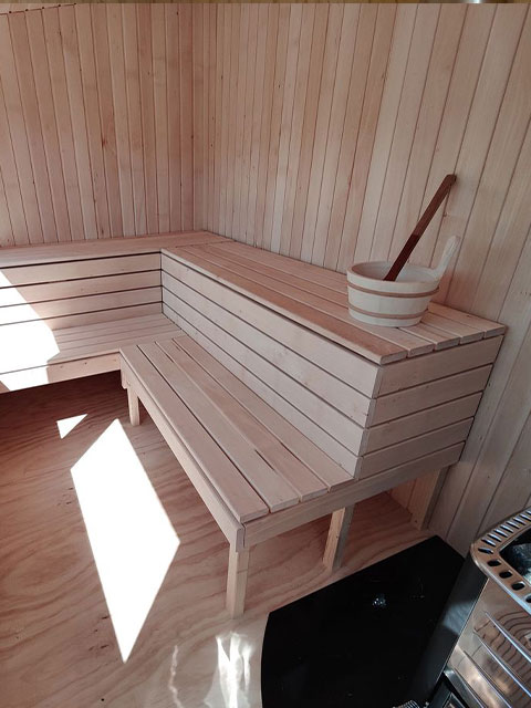 Mobil sauna med plads til saunagus